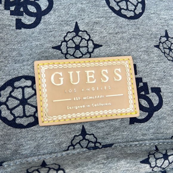 New Guess Monogram Office Cotton Backpack - Picture 3 of 6